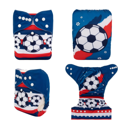 Alva Baby Cloth Diapers Washable Reusable Real Cloth Pocket Nappy Diaper Only No Insert For 3-15kg 6.6-33.1Ibs Baby And Newborn D31