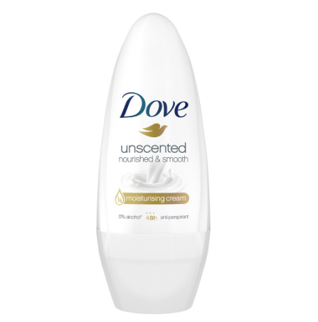 Dove Roll On Unscented Nourished & Smooth 40ml