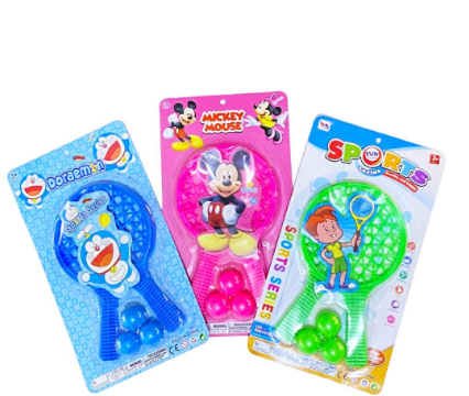 SMALL Tennis Racket with Ping Pong Ball Kids Toys Laruan