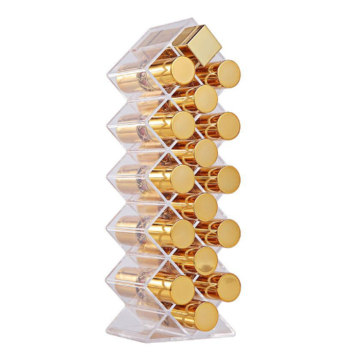 16 Slot Stackable Fish Type Thick Acrylic Lipstick Holder Organizer Display