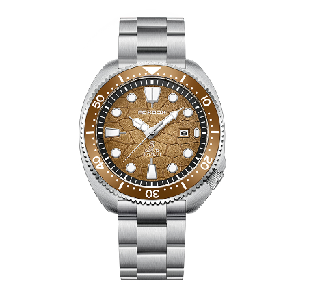 FOXBOX Watch For Men Fashion Business Waterproof Date Quartz Sports Stainless Wrist watch BROWN