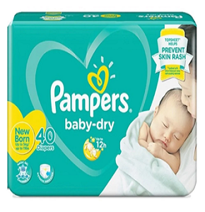 Pampers Baby Dry Taped Diapers New Born 40's