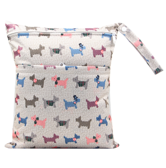 30x36cm Lager Size Diaper Wet Dry Bags Double Zipper Printed Portable Waterproof Bag Storage Bag Swimwear Bag C31