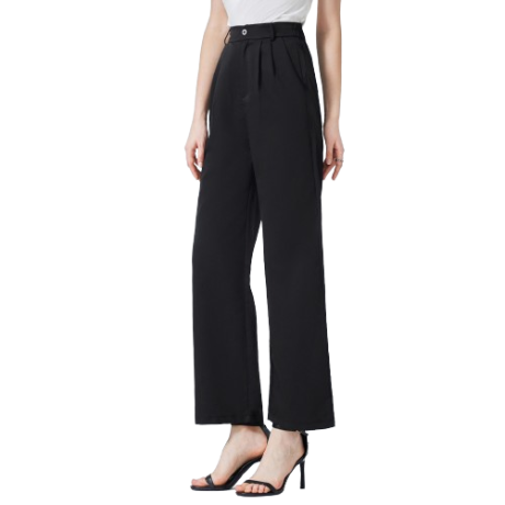 Lovito Women Casual Plain Pocket Straight Leg Pants L74ED029