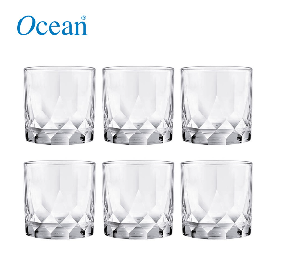 Ocean Glassware Connexion Double Rock Whisky Brandy Drinking Glass 350ml (Set Of 6)