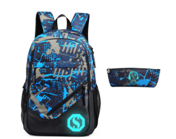 Thunlit Middle School Backpack 2PCs Set Back to School Bags for Boy Students Multi-compartment Storage Breathable