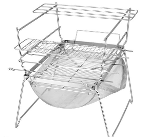 Folding Campfire Grill Grate over Fire Pit Multifunctional Camping Portable Fire Grate