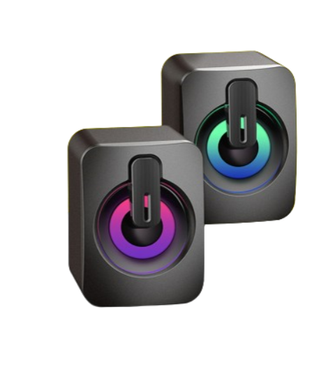 Popcorn Mini PC RGB Desktop Gaming Speaker Laptop Surround Stereo