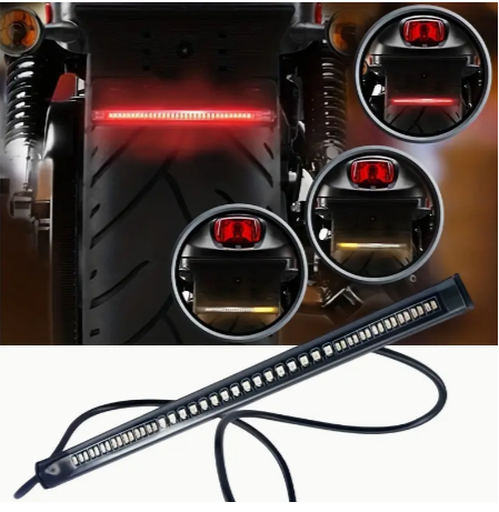 1pc Universal Motorcycle Brake Light Turn Light, 48 LED Tail Light Strip Waterproof Motorcycle Accessories