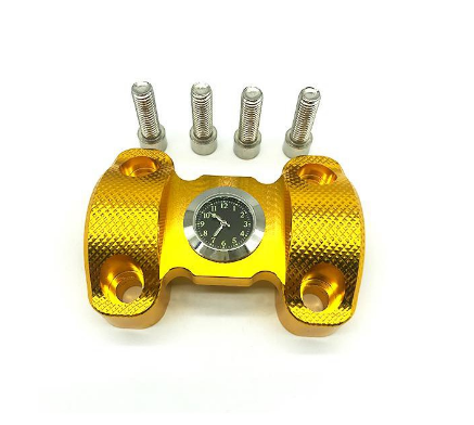 Motorcycle CNC Handle Bar Clamp with Clock ADV