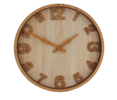 Edge 30x30cm Home Decor Wall Clock Living Room Bedroom fashion Wood Silent Decorative Wall