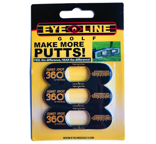 EyeLine Golf Sweet Spot 360 Degree - Training Aid to Set up Perfect Stroke for The Putter (Pack 3)