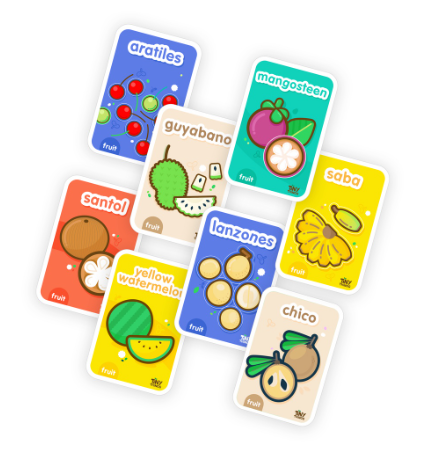 Tiny Things My First Tropical Fruits Flash Cards