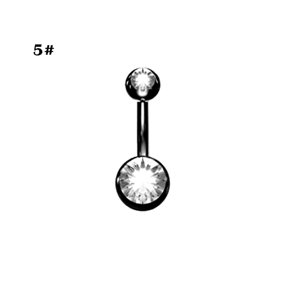 Moon Belly Button Ring Heart Shaped Black Belly Button Ring Button Nail b5