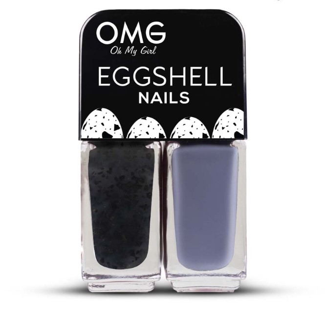 OMG Eggshell Nail Polish Seagull 5ml x 2