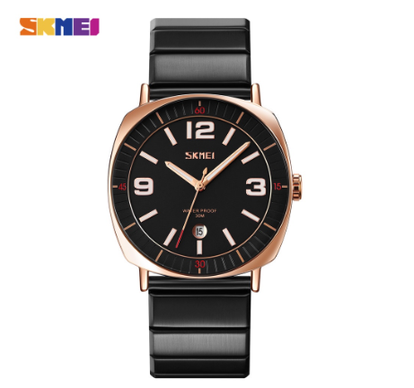 Skmei Luminous Function Quartz Wristwatch Mens Luxury Stainless Steel Strap 3Bar Waterproof Date Time Watches 9280 M2