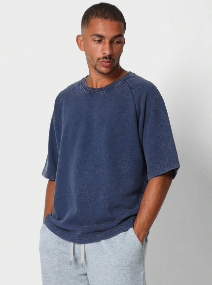 SUMWON Oversized Fit Premium Heavy Weight Loopback Washed Essential Tee