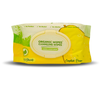 Organic Wipes Cleansing Wipes English Pear 70's