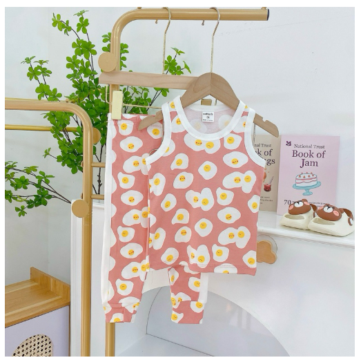 Mums Corner Baby Kids Girl Terno Sando and Pajama Girl Tank Top Pants Sleepwear Pantulog Pambahay C4