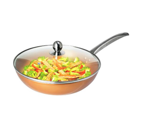 Landmark Masflex 28Cm Copper Forged Wok W/ Lid 28X15X28Cm