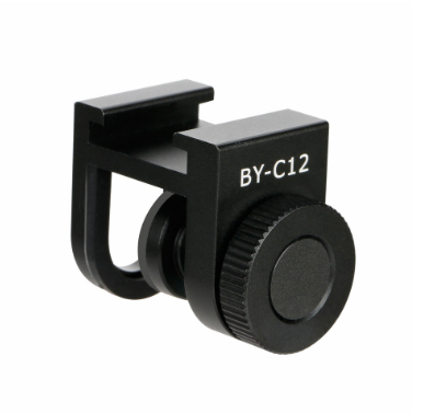 Boya BY-C12 Universal Smartphone Cold Shoe Bracket Microphone Mounting Adapter Aluminum Alloy Holder for iPhone Android Smartphon