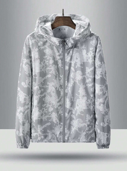 Men's Summer Sun Protection Jacket, Super Breathable Thin Ice Silk Outdoor Skin Clothing, Fishing Sunscreen Coat