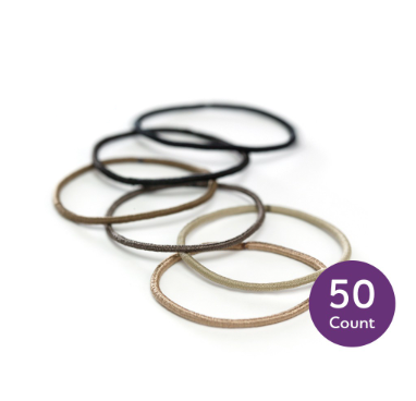 Goody Ouchless No-Metal Hair Elastics 2mm Thin, 50ct