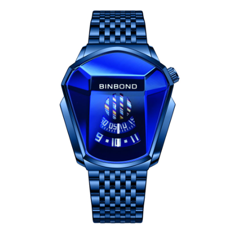 BINBOND Original Locomotive Unique Stainless Luxury Waterproof Gold Swiss Touch Watch For Men Trendy Watch Style Concept Watch M2