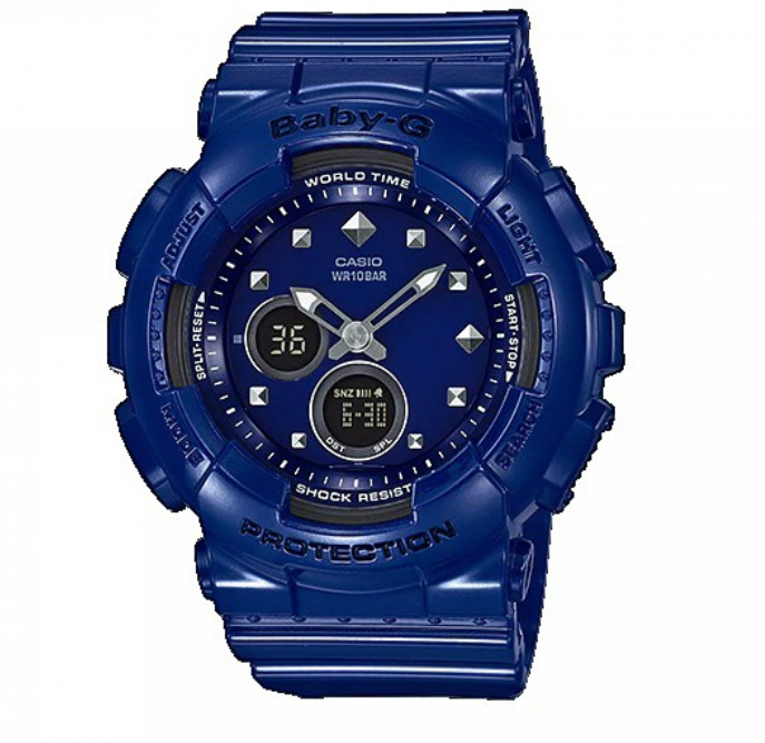 Casio Baby-g BA-125-2A Digital Analog Rubber Strap Watch For Women