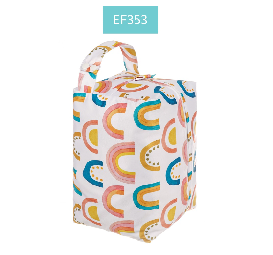 Happyflute Baby Diaper Pods Reusable Waterproof Fashion Prints Wet Dry Cloth Wet Bag Mums Storage Travel Nappy Bag C12
