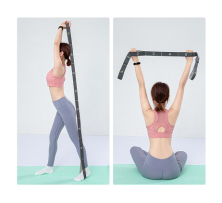 6-Stage Elastic Adjustment Yoga Bands, Yoga Strap Stretches, Fitness Resistance Band