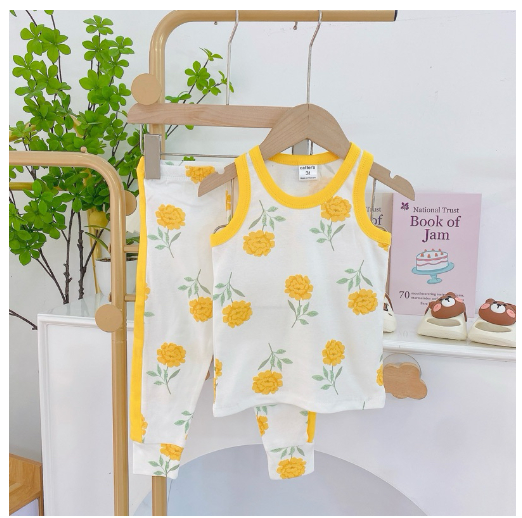Mums Corner Baby Kids Girl Terno Sando and Pajama Girl Tank Top Pants Sleepwear Pantulog Pambahay C18