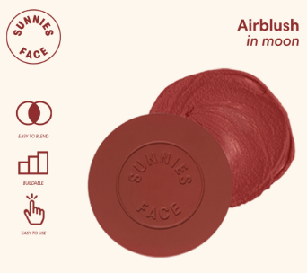 Sunnies Face Airblush Cream Blush & Cheek Tint Moon