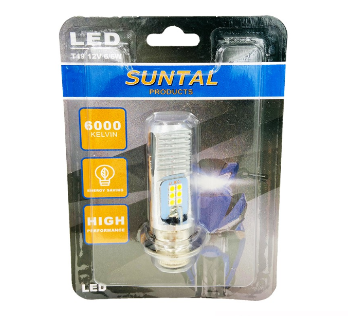 Suntal LED (1Leg/T19) Headlight Bulb / 12V 6/6W / 6000 Kelvin