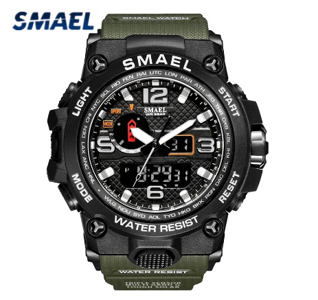 Original Luxury Fashion Waterproof Luminous Men Fashion Casual Quartz Watch Men LED Digital Sports Wrist Watch GREEN