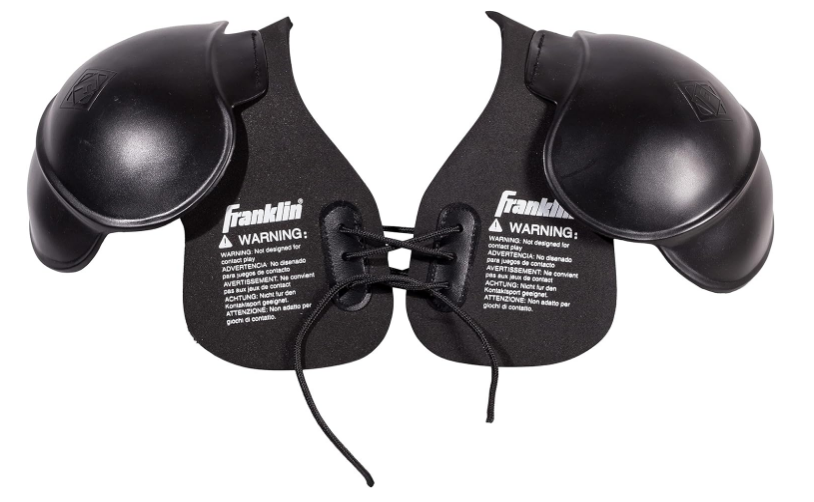Franklin Sports Kids Costume Football Shoulder Pads - Lightweight Dress Up Shoulder Pads for Youth + Toddlers - Perfect for Halloween Football Costumes,Black