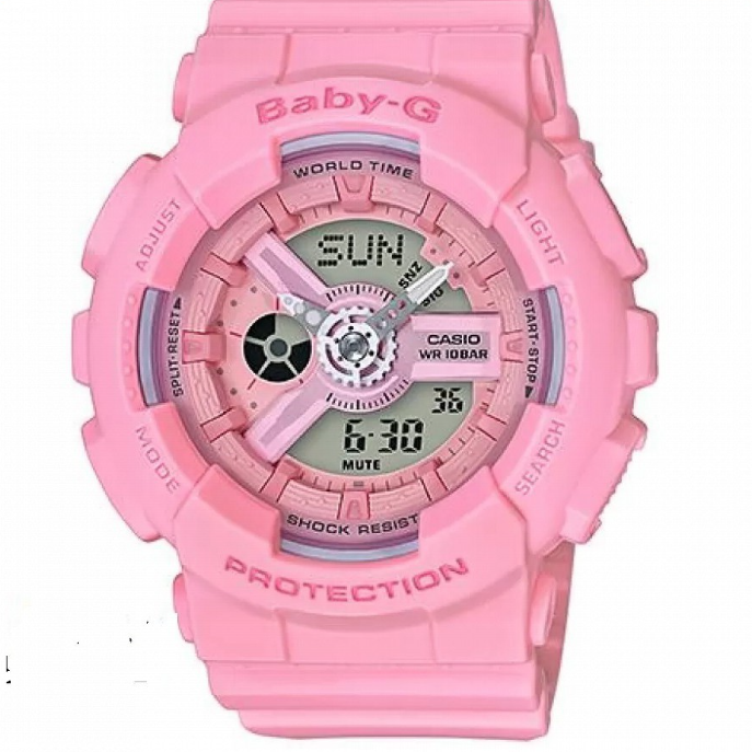 Casio Baby-g BA-110-4A1 Digital Analog Rubber Strap Watch For Women