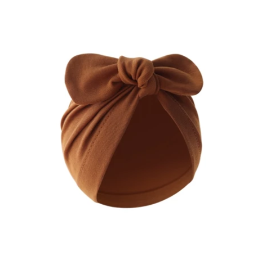 Some Baby Bowknot Beanie Hat Large Turban Hat for Newborn Boys Girl 0-12M Soft Breathable Headdress Universal Photo Hat BH9