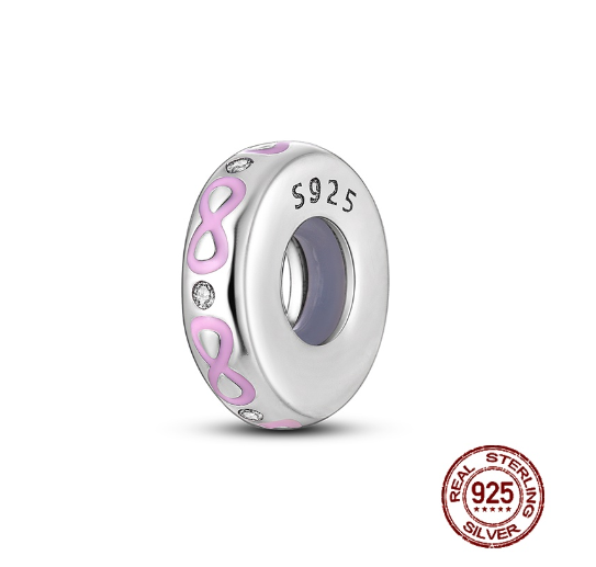 Fit Original Pandora Bracelet Beads Pendant 925 Sterling Silver Love Positioning Buckle Series Colorful Women Jewelry DIY Gift S047