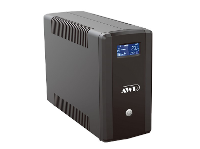 AWP AID1000 Pro Aide Pro LCD 600W-1000VA UPS with AVR Uninterruptible Power Supply (4 Sockets)
