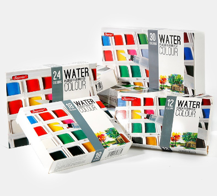 SeamiArt Superior 12 18 24 30 36 40 48 Color Solid Watercolor Set