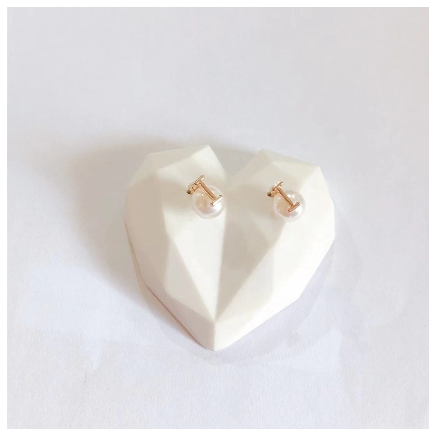 Fashion Jewelry Bangkok Rose Rold Plated Pearl Letter Stud Earrings Hikaw for Women I