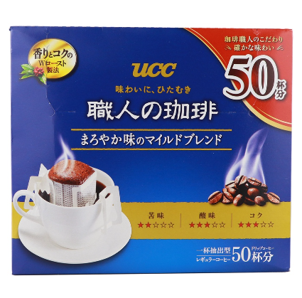 UCC Coffee Drip Mild Blend 50 packets