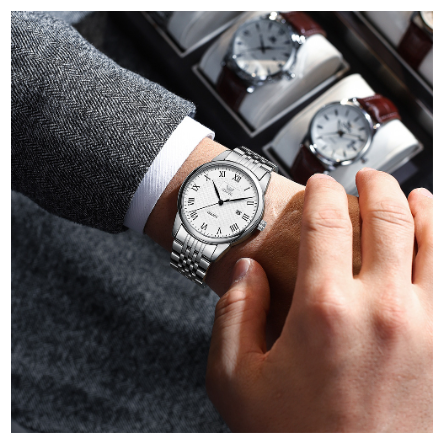 OPK Watch For Couple Waterproof Original Women And Men Watches Stainless Steel Fashion Calendar Quartz Elegant Wrist Watch BLACK DIAL for WOMEN