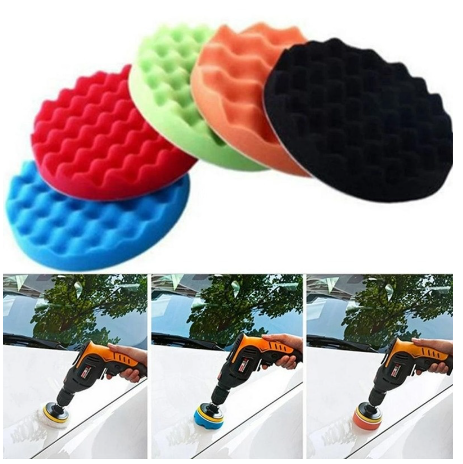 5 Inch Car Polishing Pad 8Pcs Set Self-Adhesive Buffing Waxing Sponge Pads Kit