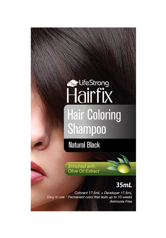 Hairfix Natural Black Hair Color Shampoo 35ML