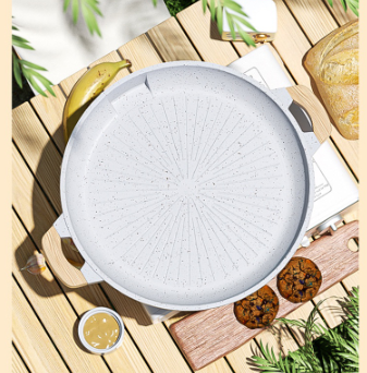 43*33cm Maifan stone Non-Stick Barbecue Grill Pan Korean Grill Pan Multifunctional Frying Pan Non Stick Outdoor Camping