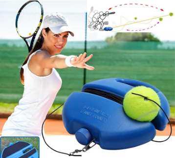 Heavy Duty Tennis Training Aids Base With Elastic Rope Ball Practice Self-Duty Rebound Tennis Traine