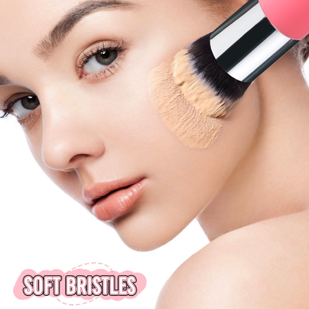 KIMUSE Thick Soft Bristles Foundation Makeup Brush Multi-Application Beauty Tool Portable Round Head Does Not Eat Powder