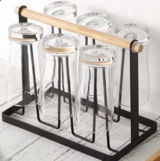 Glass Cup Rack Draining Drying Water Mug Drying Organizer Holder Stand Tray